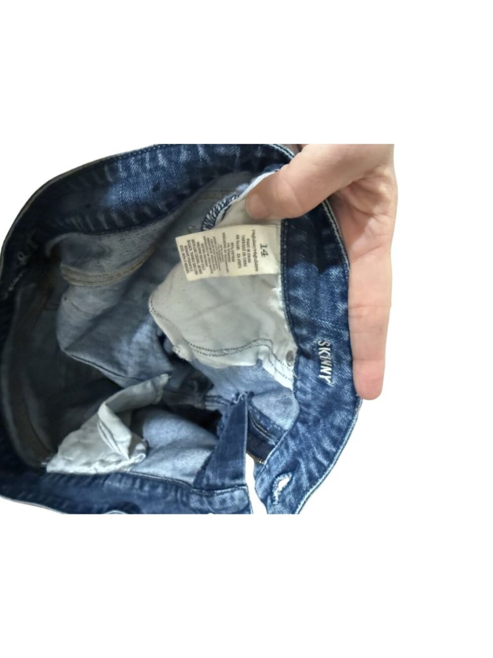 American Eagle Womens Skinny Stretch Denim Jeans Size 14 Medium Wash - Picture 4 of 5